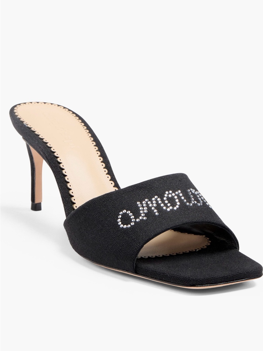 Cinq à Sept Black Crystal-Embellished Slide Mule - Picture 2 of 12